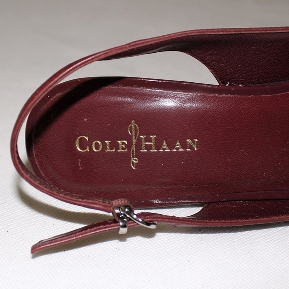 Cole Haan Nike Air Slingbacks 8 Patent and Embossed LeatheWomen Sandals Size 8 - Picture 5 of 5